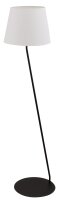 Design Stehlampe Schwarz Wei&szlig; Metall Kunststoff 151 cm