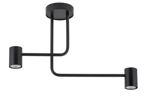Schwarze Deckenleuchte Metall GU10 L:60 cm akzentuiert