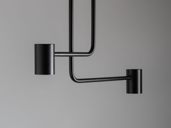 Schwarze Deckenleuchte Metall GU10 L:60 cm akzentuiert