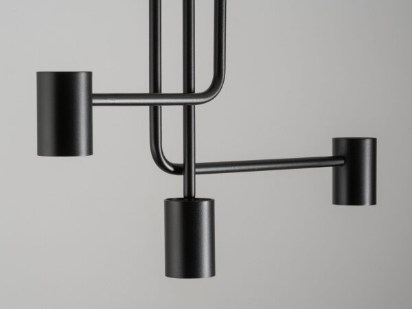 Schwarze Deckenlampe GU10 Zylinder L:60 cm Metall