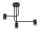 Schwarze Deckenlampe GU10 Zylinder L:60 cm Metall