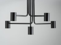 Plafonnier noir métal GU10 éclairage...