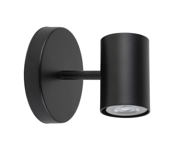 Kleine Wandleuchte Schwarz Metall B:10 cm E27 Modern