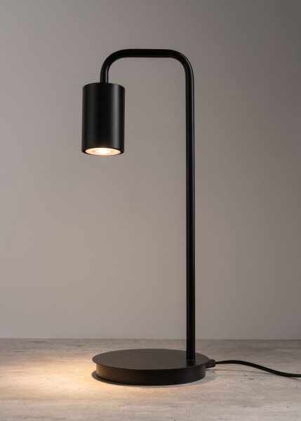 Tischlampe Schwarz Metall akzentuiert GU10 46 cm Lesen