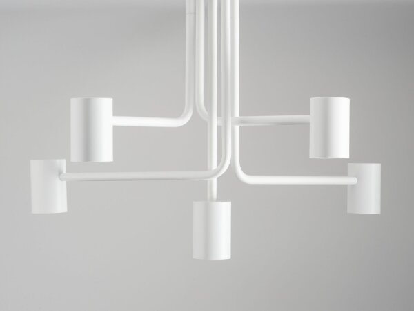 Stehleuchte Weiß Metall Modern Lesen 162 cm 2-flammig