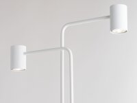 Stehleuchte Weiß Metall Modern Lesen 162 cm 2-flammig