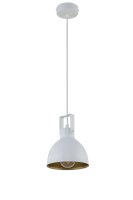 Industrial Lampe &agrave; suspendre m&eacute;tal blanc or...