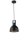 Suspension en m&eacute;tal noir or rond &Oslash;15 cm E27