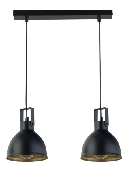 Lampe à suspendre industrielle noir or jusquà 0,7 m L:38 cm