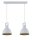 Lampe &agrave; suspendre 2 flammes blanc or E27 L:38 cm Industrial