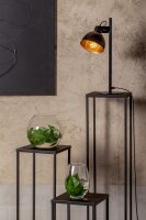 Schwarze Tischlampe Gold flexibel E27 45 cm Industrial