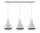 Lampe &agrave; suspendre 3 flammes blanc or L:60 cm Industrial