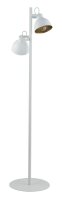 Industrie Stehleuchte Weiß Gold flexibel H:150 cm E27