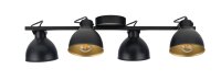 Spot de plafond flexible Noir Or M&eacute;tal E27 Industrie