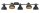 Deckenspot Schwarz Gold L:96 cm verstellbar E27 5-flmg