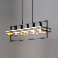 Hängelampe Design Gold Schwarz E27 5-flammig aus Metall