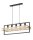 Lampe à suspendre design or noir E27 5 flammes en métal