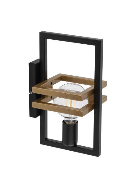 Applique Métal Noir Or petite L:14,5 cm élégante