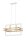 Lampe à suspendre en métal blanc or E27 long 40,5 cm à 0,8 m