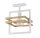 E27 Deckenleuchte Wei&szlig; Gold B:26 cm quadratisch