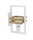 Weiße Wandlampe Gold Metall klein H:31 cm eckig E27