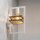 Weiße Wandlampe Gold Metall klein H:31 cm eckig E27