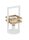 Petite lampe de table Blanc Métal Lire E27 32 cm bas