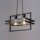 Suspension moderne noir métal E27 2 flammes