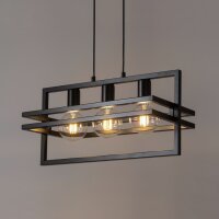 Mehrflammige Pendelleuchte Metall Schwarz L:52 cm