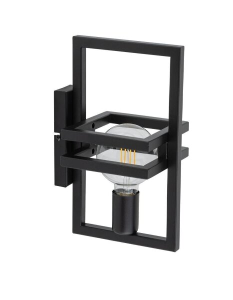 Kleine Wandlampe Metall Schwarz dekorativ E27 H:31 cm