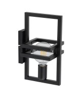 Kleine Wandlampe Metall Schwarz dekorativ E27 H:31 cm