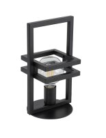 Lampe de table noire m&eacute;tal 32 cm petite lecture...