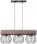 Lampe &agrave; suspendre m&eacute;tal bois E27 3 flammes en noir