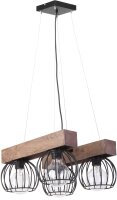 Holz Pendelleuchte Metall Schwarz bis 0,9 m gemütlich