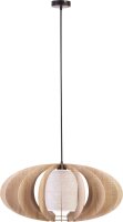 Tissu Lampe &agrave; suspendre Beige Ch&ecirc;ne &agrave;...