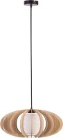Lampe à suspendre chêne bois tissu...