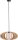Lampe &agrave; suspendre ch&ecirc;ne bois tissu &Oslash;44 cm jusqu&agrave; 0,9 m confortable