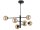 Suspension m&eacute;tal verre ambre jusqu&agrave; 0,7 m de style