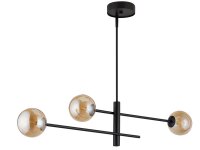 Lampe &agrave; suspension allong&eacute;e verre ambre G9...