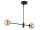 Lampe &agrave; suspendre design verre boules ambre G9 faible &eacute;blouissement