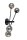 Applique Gris Verre M&eacute;tal Multi-flamme G9 L:78 cm