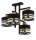 Blendarme Deckenleuchte Schwarz Gold Design E27 L:48 cm