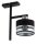 Plafonnier moderne argent noir E27 L:28 cm