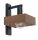 Wandleuchte Holz Metall Schwarz gem&uuml;tlich 15cm schmal