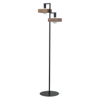 Moderne Stehlampe Schwarz Metall Holz Lesen 160 cm...