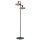 Lampadaire moderne noir métal bois lecture 160 cm de large