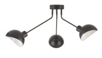 Schwarze Deckenlampe Innen Wei&szlig; E27 3-flammig stylisch