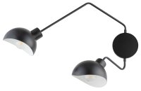 Moderne Wandleuchte Metall Schwarz Wei&szlig; E27 2-flammig