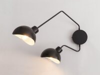 Applique murale moderne métal noir blanc E27 2...