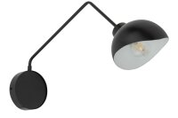 Wandlampe Schwarz Wei&szlig; Metall H:30 cm E27 stylisch
